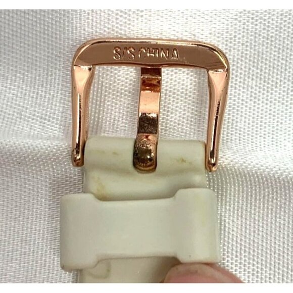 FMD Digital Sports Watch Rose Gold-Tone Bezel & White Silicone Strap FMDAW556 - Picture 6 of 10